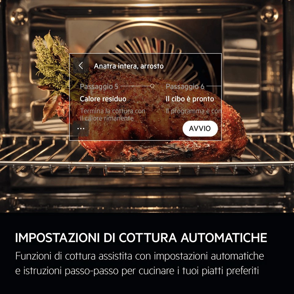 AEG Series 7000 Forno Incasso Steam Crisp (25%Vapore) + Pirolitico + Wifi Classe A++ 60 Cm TR7PB73FSB MADE IN EUROPE