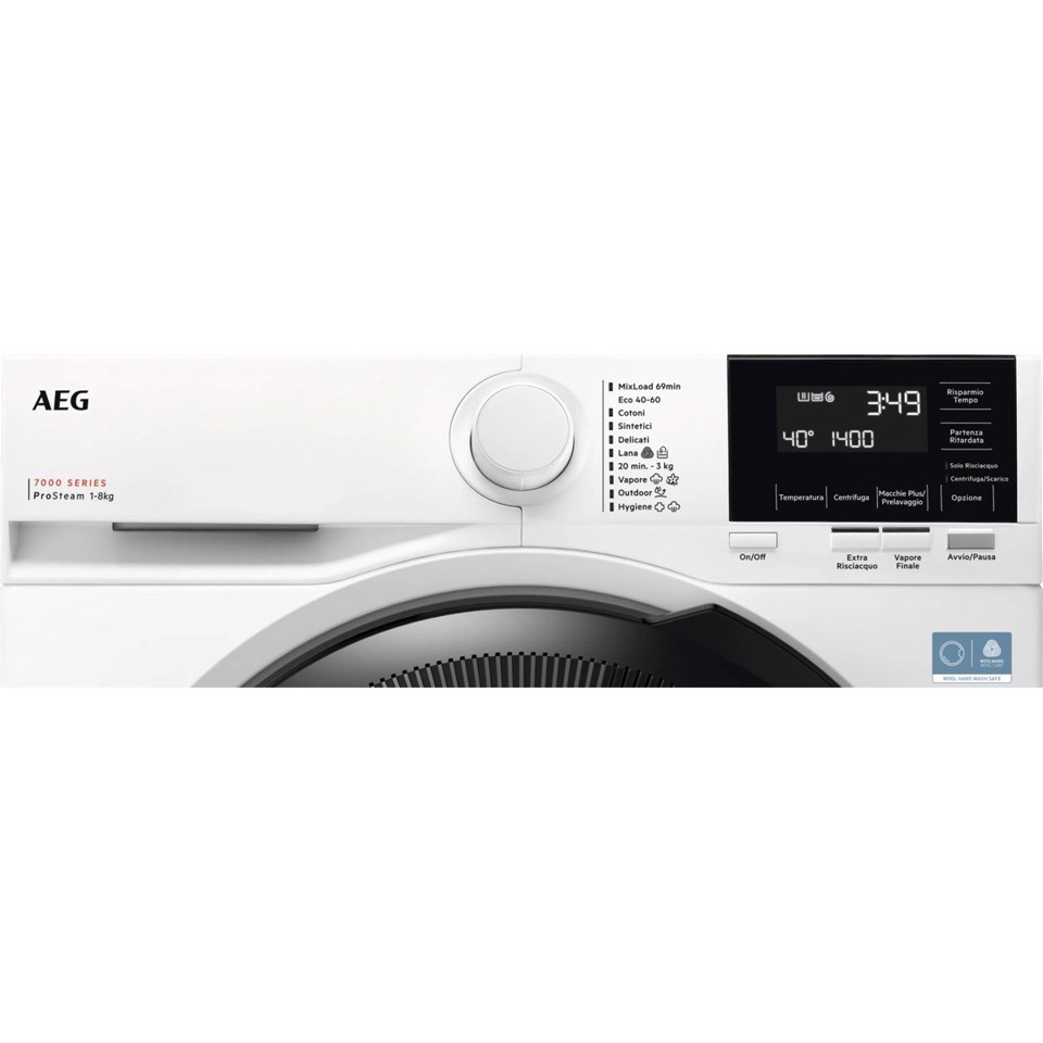 AEG Series 7000 Lavatrice Carica Frontale 8 Kg Classe A-40% 1400 Giri LR7FG84B4 MADE IN EUROPE