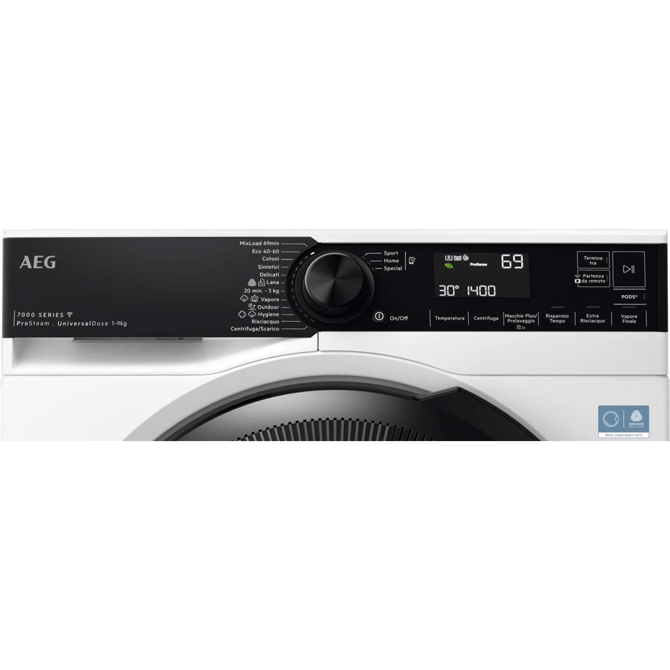 AEG Series 7000 Lavatrice Carica Frontale 9 Kg Classe A-20% 1400 Giri LR7FH94VY MADE IN EUROPE