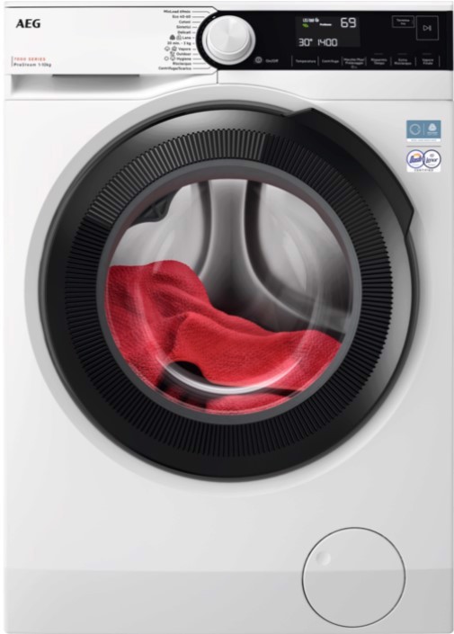 AEG Series 7000 ProSteam lavatrice Caricamento frontale 10 kg 1400 Giri/min Nero, Bianco