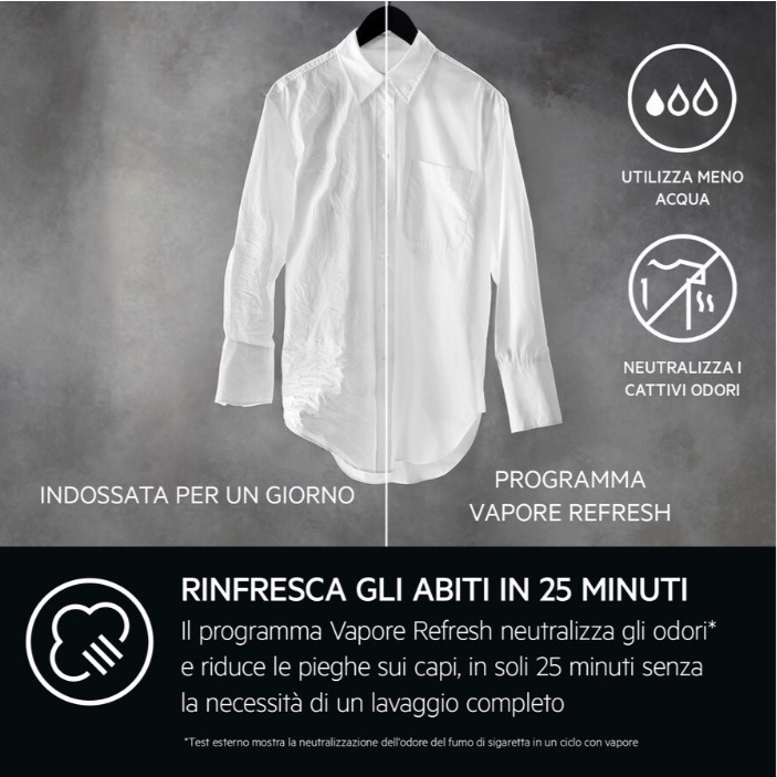 AEG Series 7000 ProSteam lavatrice Caricamento frontale 10 kg 1400 Giri/min Nero, Bianco