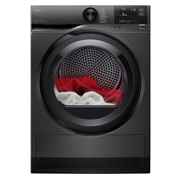 AEG Series 7000 TR7HG18B asciugatrice Libera installazione Caricamento frontale 8 kg Nero
