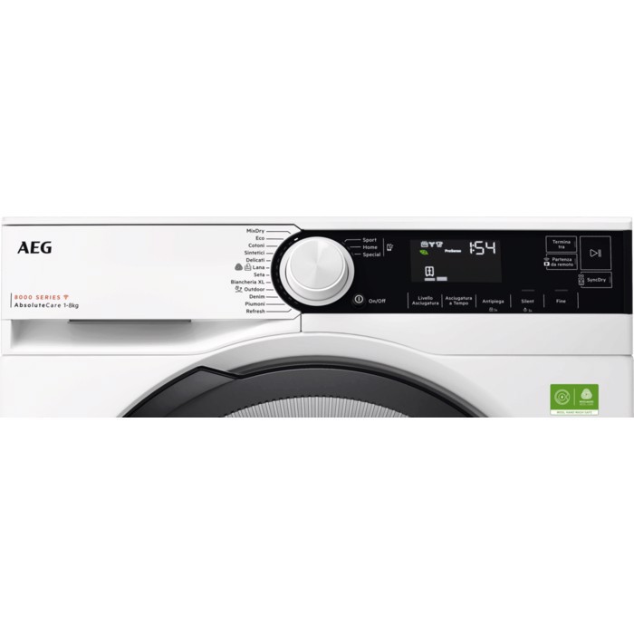 AEG Series 8000 TR8H38YA asciugatrice Libera installazione Caricamento frontale 8 kg Bianco