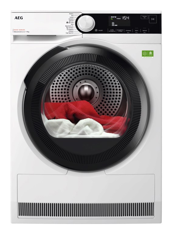 AEG Series 8000 TR8HD9A asciugatrice Libera installazione Caricamento frontale 9 kg Nero, Bianco