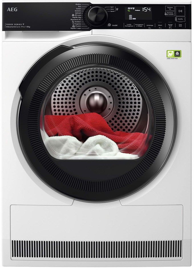 AEG Series 9000 TR9H83AAY asciugatrice Libera installazione Caricamento frontale 8 kg Bianco