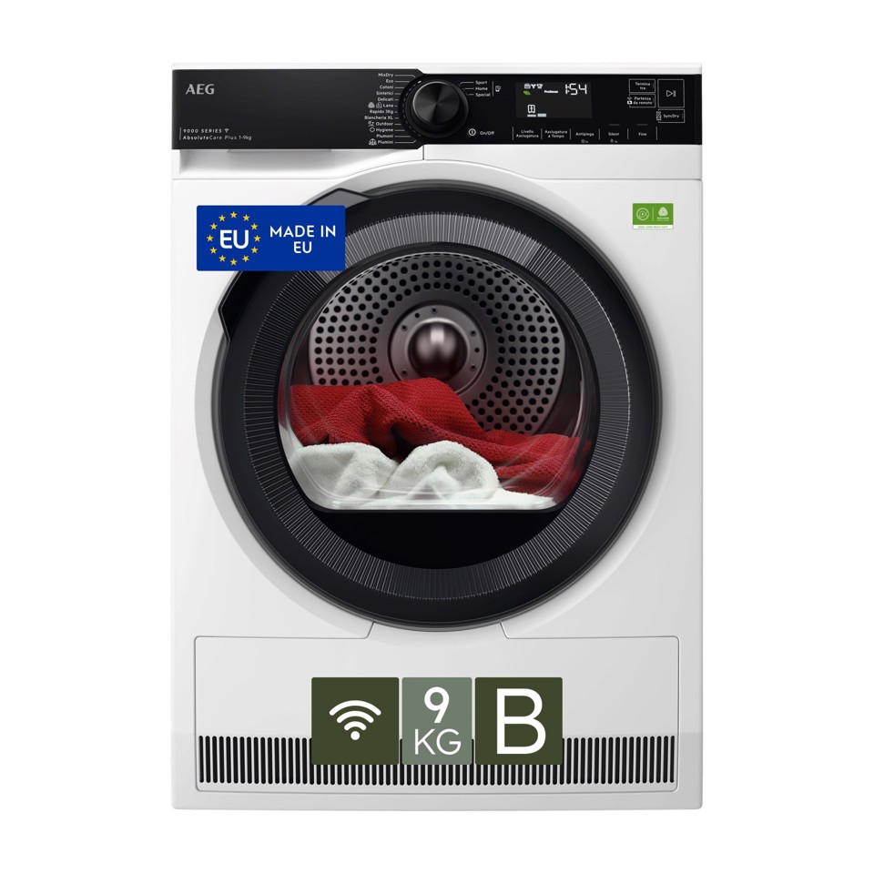 AEG Series 9000 TR9HH9BY asciugatrice Libera installazione Caricamento frontale 9 kg Bianco