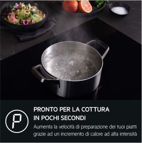 AEG TI84IB30IZ piano cottura Nero Da incasso 80 cm Piano cottura a induzione 4 Fornello(i)