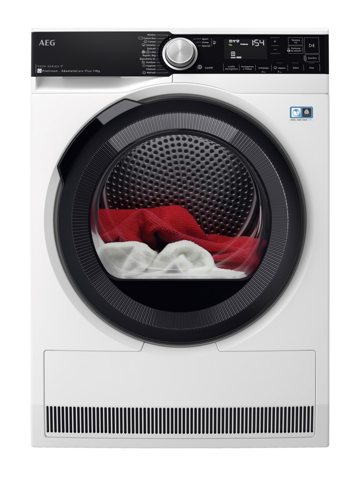 AEG TR9T94ABYS asciugatrice Libera installazione Caricamento frontale 9 kg Bianco