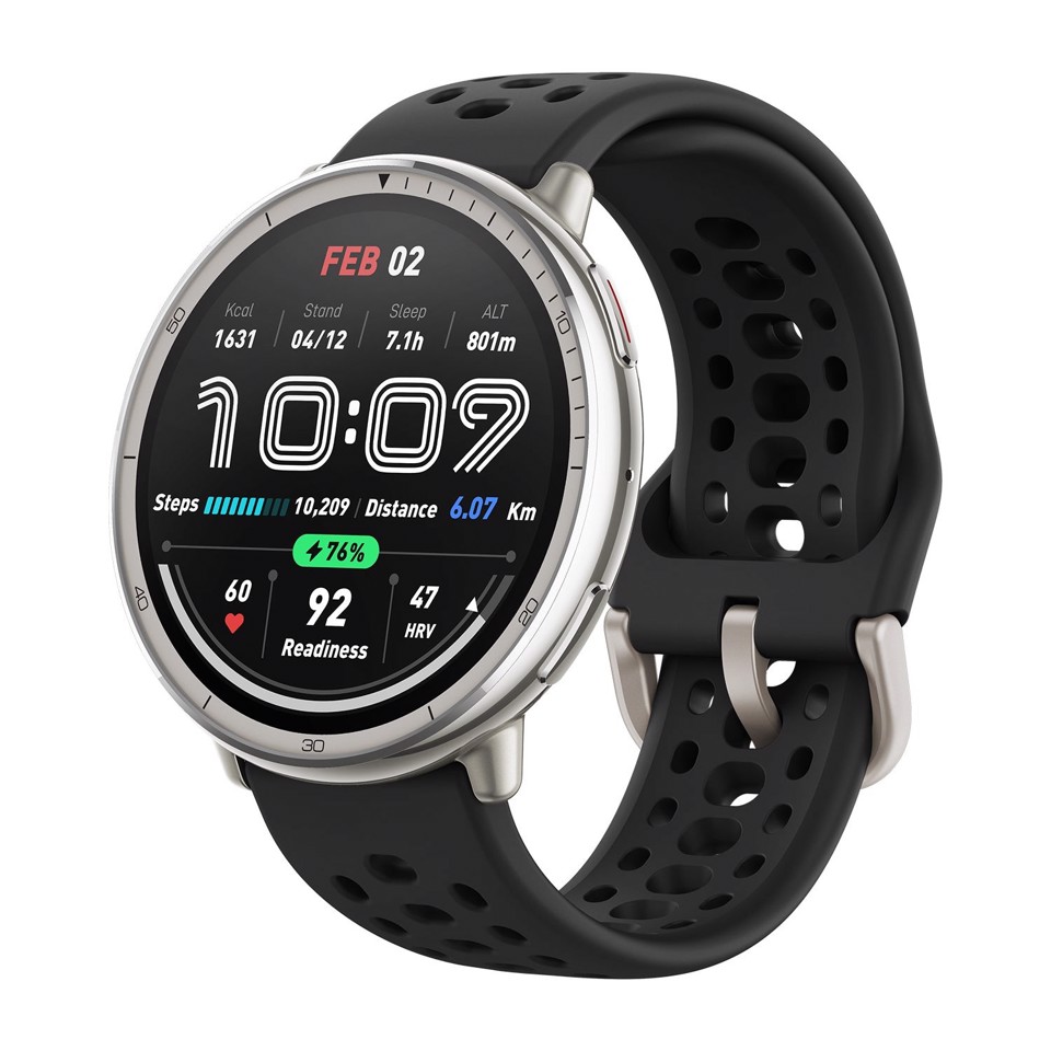 Amazfit Active 2 Round smartwatch e orologio sportivo display AMOLED 5 sistemi satellitari & mappe offline BioTracker™ 6.0 PPG per dati precisi su salute e fitness
