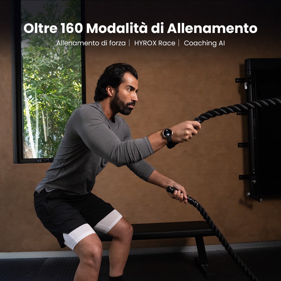 Amazfit Active 2 Round smartwatch e orologio sportivo display AMOLED 5 sistemi satellitari & mappe offline BioTracker™ 6.0 PPG per dati precisi su salute e fitness