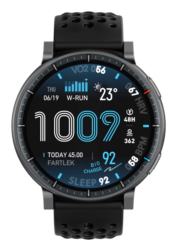 Amazfit Active Max display ultra luminoso da 1,5 pollici, 4 GB di memoria, mappe offline, monitoraggio dell'energia BioCharge