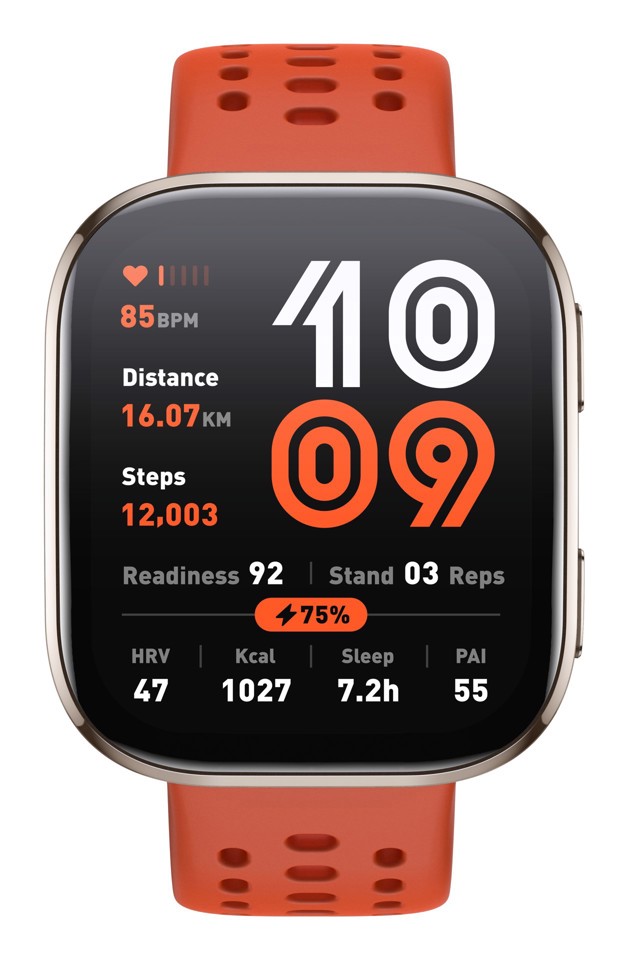 Amazfit Bip 6 Red 5 cm (1.97") AMOLED Digitale 390 x 450 Pixel Touch screen Argento GPS (satellitare)