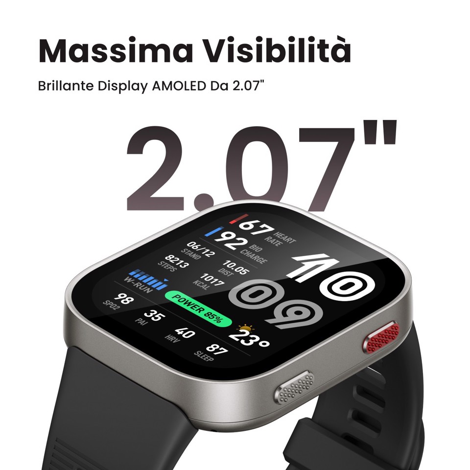 Amazfit Bip Max 5,26 cm (2.07") AMOLED Digitale 432 x 514 Pixel Touch screen Blu Wi-Fi GPS (satellitare)