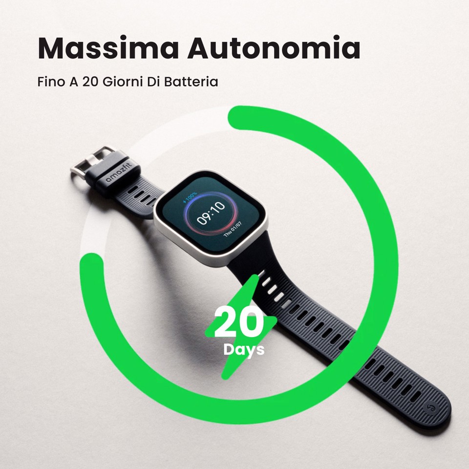 Amazfit Bip Max 5,26 cm (2.07") AMOLED Digitale 432 x 514 Pixel Touch screen Blu Wi-Fi GPS (satellitare)