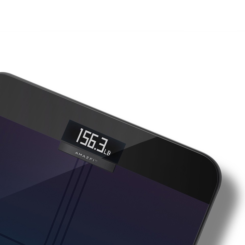 Amazfit Smart Scale Quadrato Blu marino, Viola Bilancia pesapersone elettronica