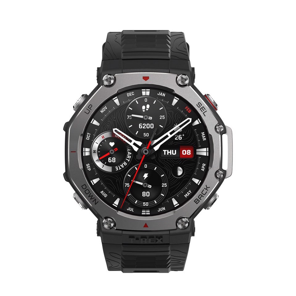 Amazfit T-Rex 3 3,81 cm (1.5") AMOLED 48.5 mm Digitale 480 x 480 Pixel Touch screen Nero Wi-Fi GPS (satellitare)