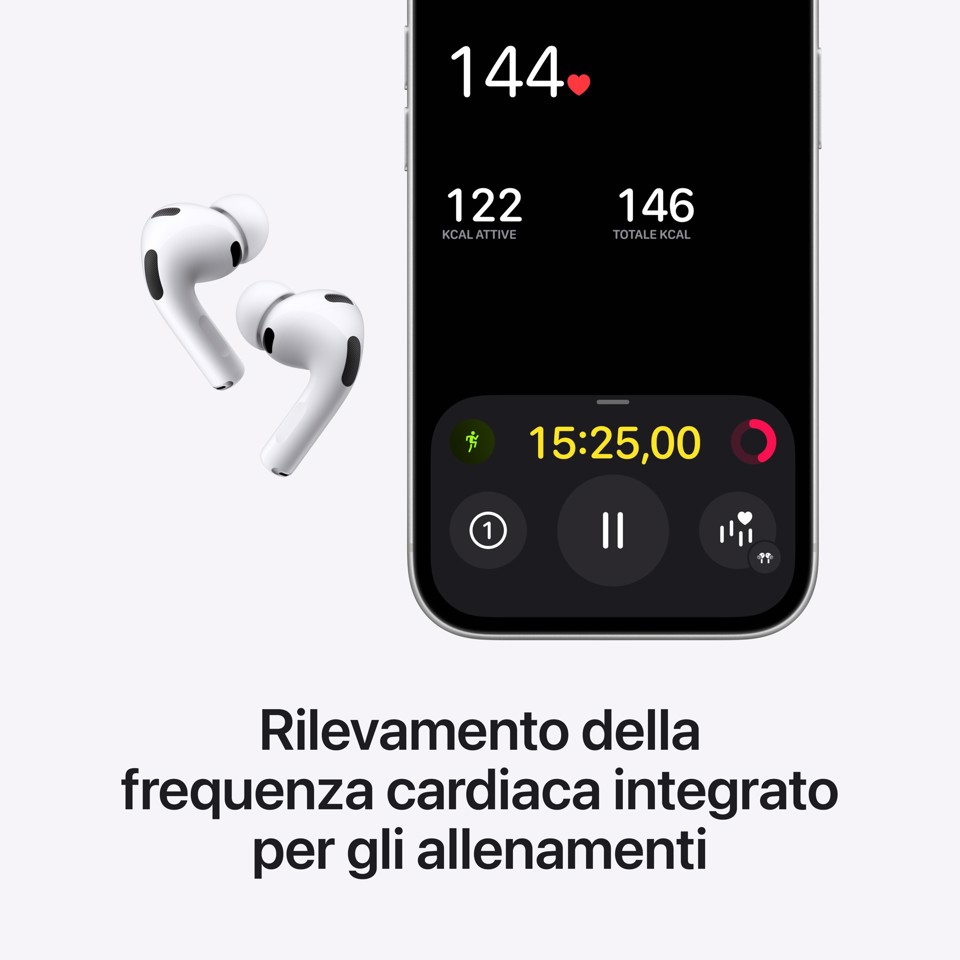 Apple AirPods Pro (terza generazione) AirPods Pro (3rd generation) Auricolare True Wireless Stereo (TWS) In-ear Chiamate/Musica/Sport/Tutti i giorni Bluetooth Bianco