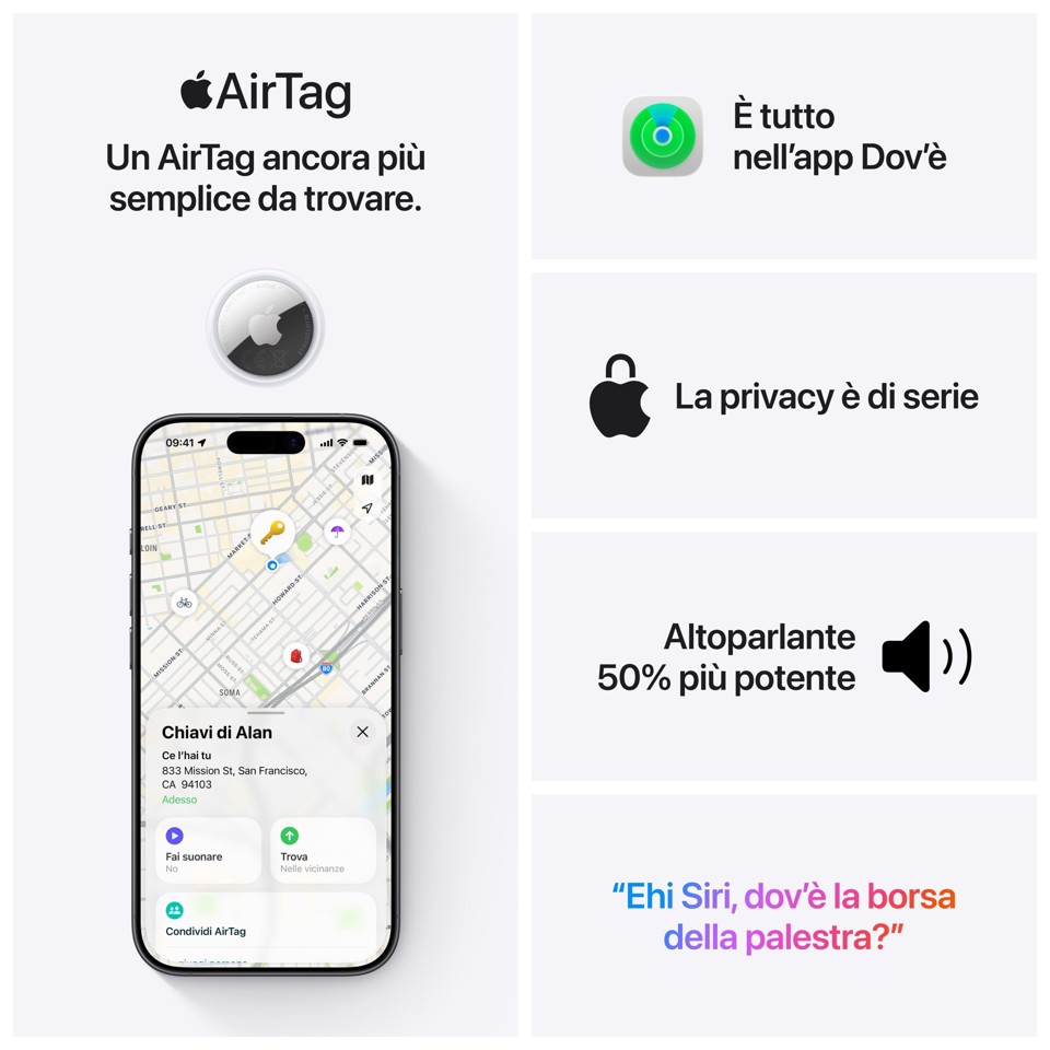 Apple AirTag - confezione da 1