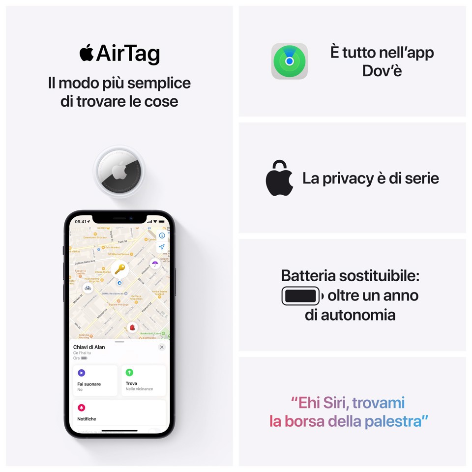Apple AirTag (Confezione da 1)