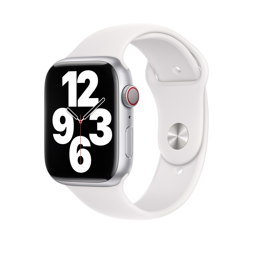 Apple Cinturino Sport bianco (45 mm)