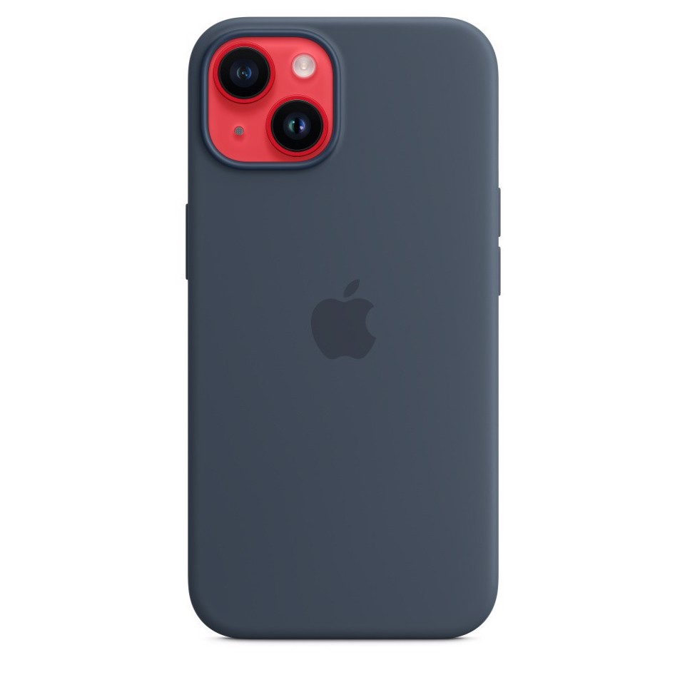 Apple Custodia MagSafe in silicone per iPhone 14 - Blu tempesta