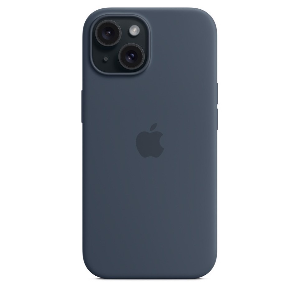 Apple Custodia MagSafe in silicone per iPhone 15 - Blu Tempesta