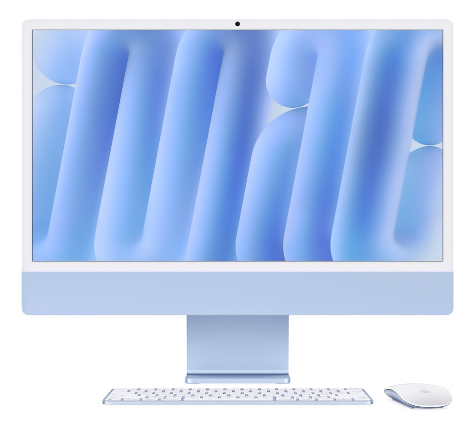 Apple iMac 24"Retina Display 4,5K, Chip M4 con CPU 10‑core, GPU 10‑core, 16GB, 256GB SSD, Blu