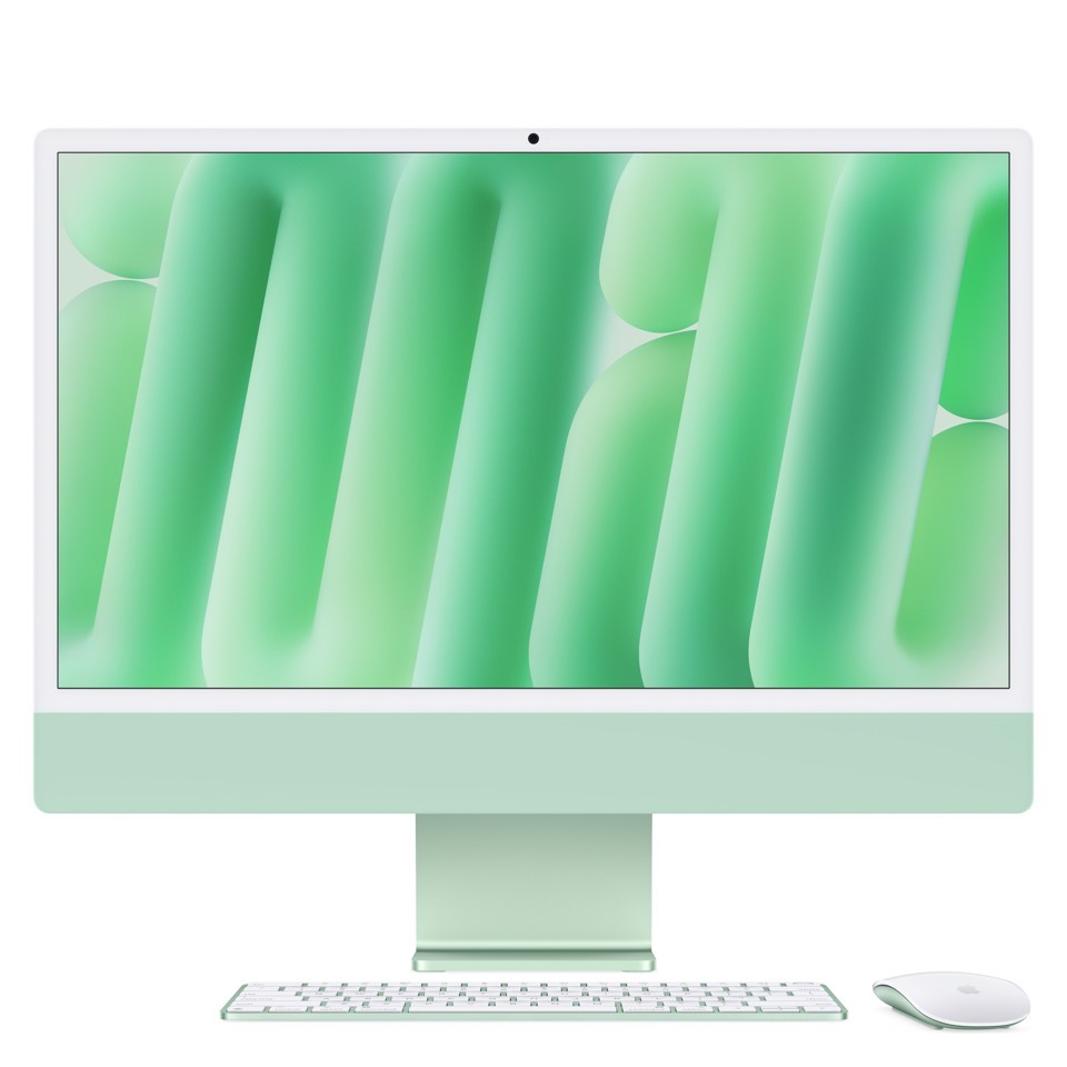 Apple iMac 24"Retina Display 4,5K, Chip M4 con CPU 10‑core, GPU 10‑core, 16GB, 256GB SSD, Verde