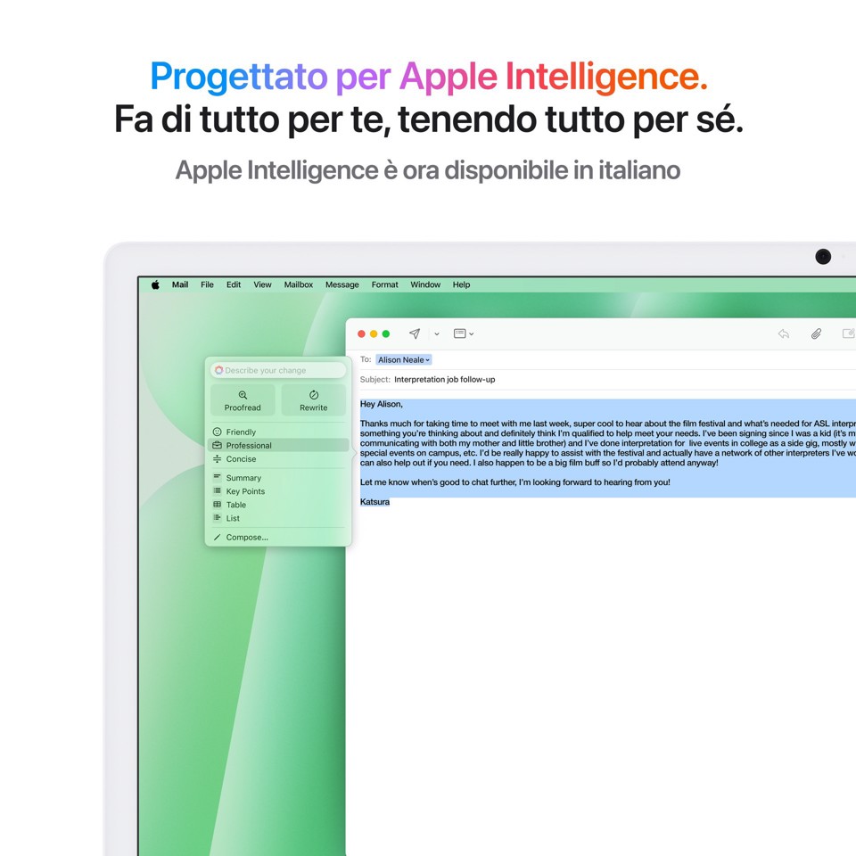 Apple iMac 24"Retina Display 4,5K, Chip M4 con CPU 10‑core, GPU 10‑core, 16GB, 256GB SSD, Verde