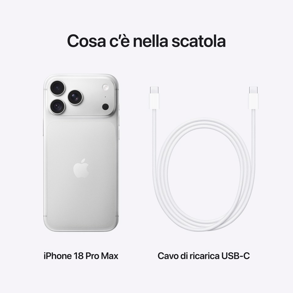 Apple iPhone 18 Pro Max 1TB Argento