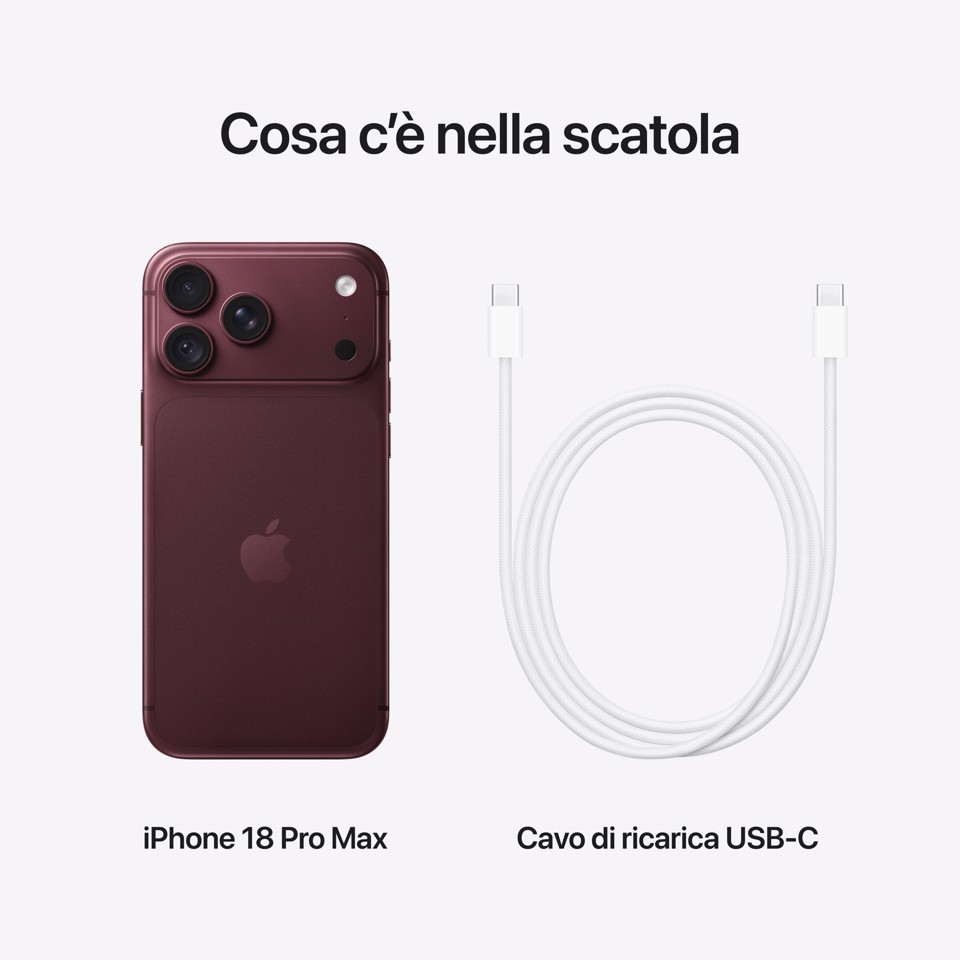 Apple iPhone 18 Pro Max 2TB Borgogna