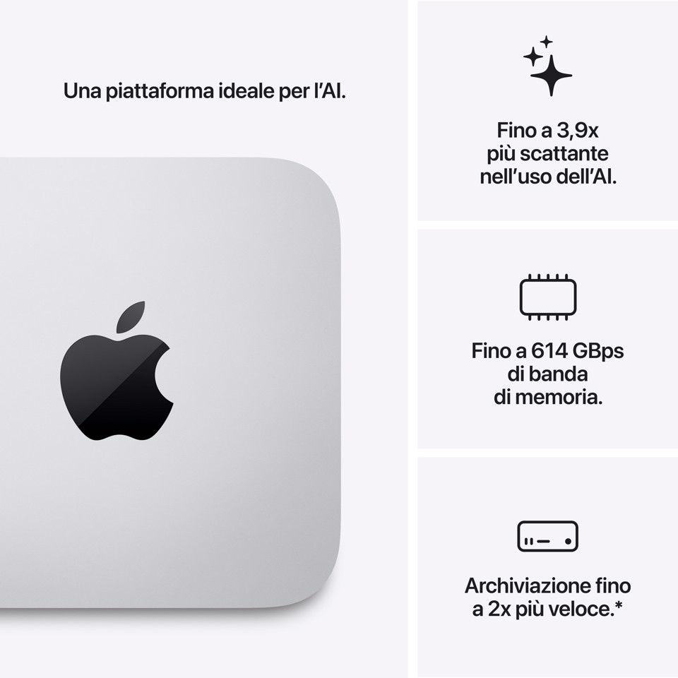 Apple Mac Studio : Chip M5 Max con cpu 18 core e gpu 32 core, 512GB SSD