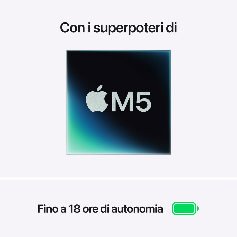 Apple MacBook Air 13" M5 chip 10‑core CPU 10‑core GPU, 16GB, 1TB SSD - Galassia