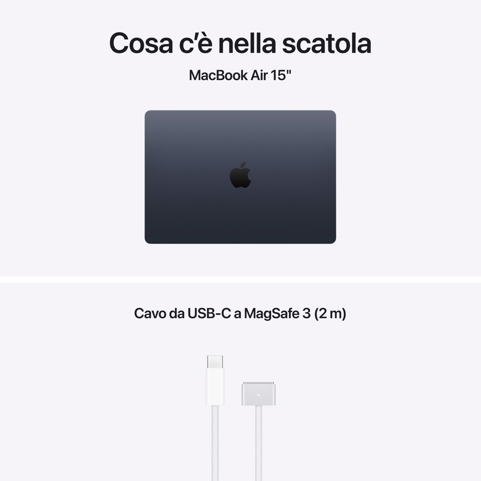 Apple MacBook Air 15" M5 chip 10‑core CPU 10‑core GPU, 24GB, 1TB SSD - Mezzanotte