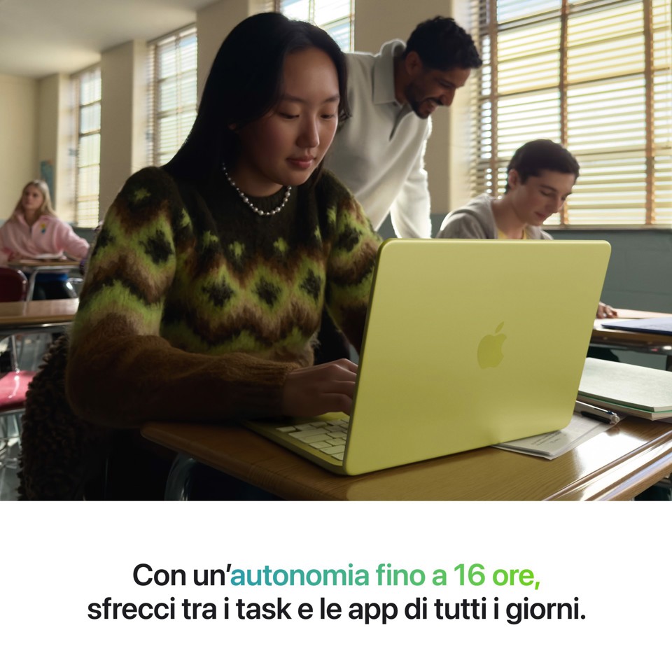 Apple MacBook Neo 13"A18 Pro chip 6‑core CPU 5‑core GPU 8GB 512GB SSD Touch ID - Argento