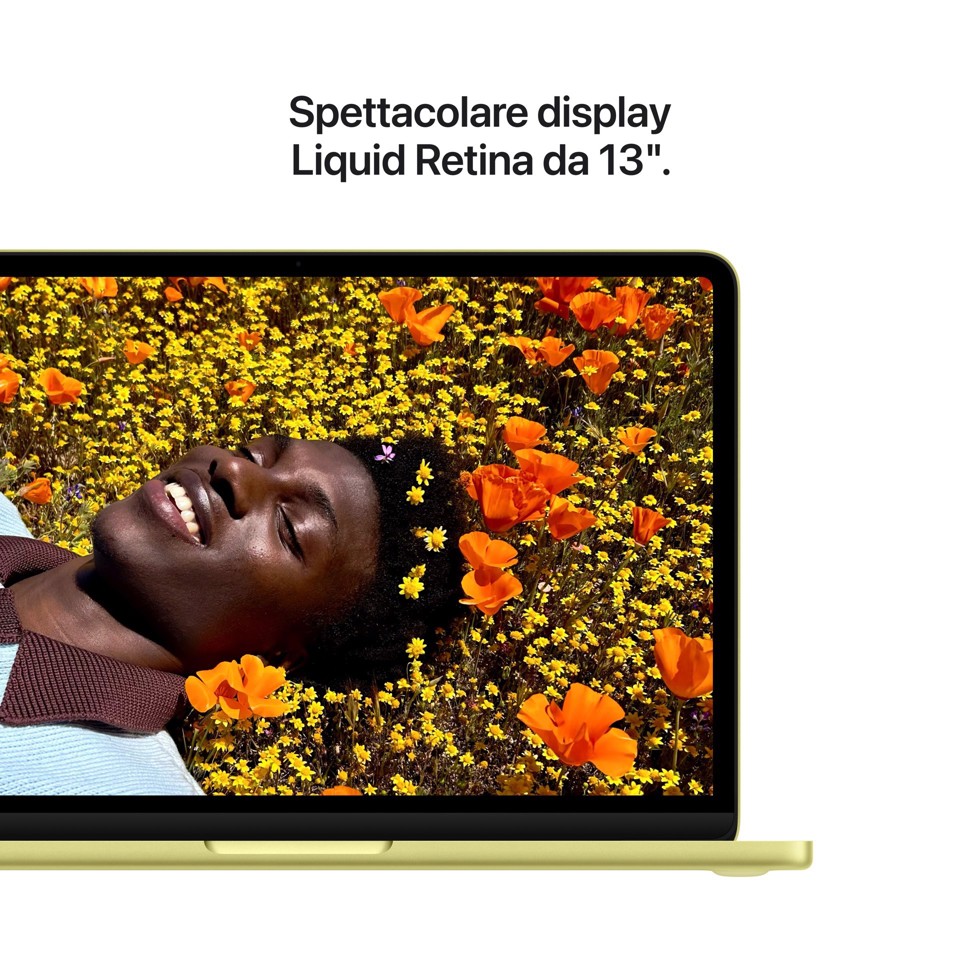 Apple MacBook Neo 13"A18 Pro chip 6‑core CPU 5‑core GPU 8GB 512GB SSD Touch ID - Giallo agrume
