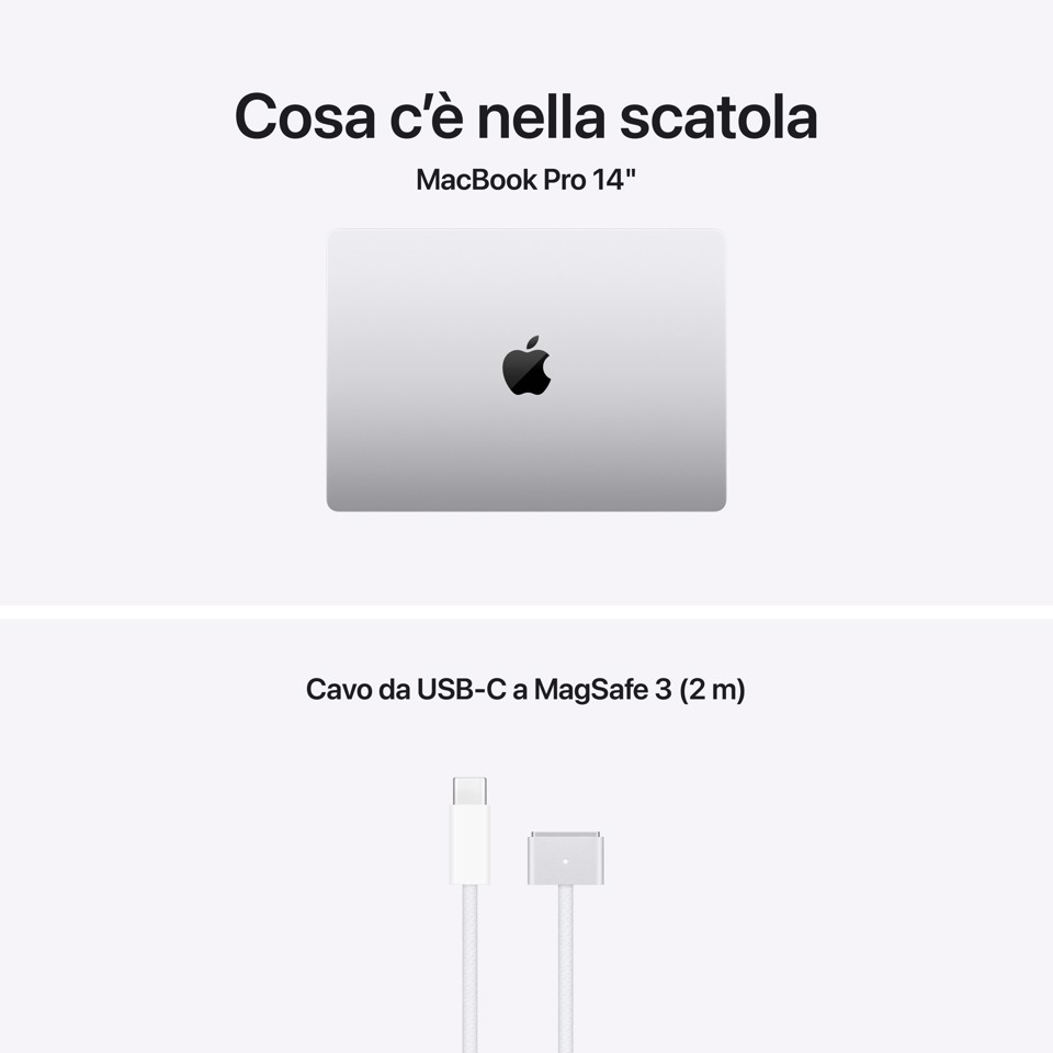 Apple MacBook Pro 14" Chip M5 10‑core CPU 10‑core GPU, 24GB, 1TB SSD Argento