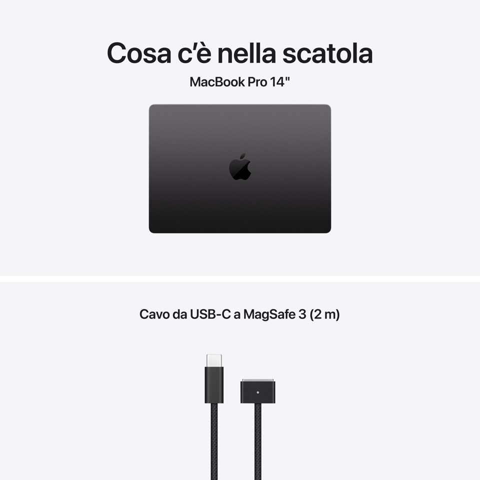 Apple MacBook Pro 14" Chip M5 10‑core CPU 10‑core GPU, 24GB, 1TB SSD Nero Siderale