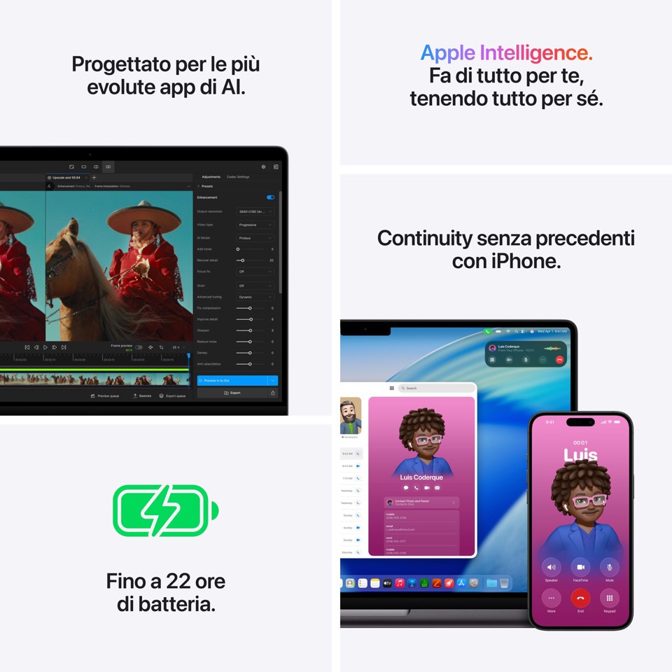 Apple MacBook Pro 14" M5 Pro chip 15‑core CPU 16‑core GPU, 24GB, 2TB SSD - Argento