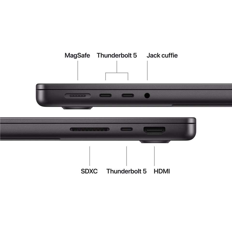 Apple MacBook Pro 14" M5 Pro chip 18‑core CPU 20‑core GPU, 24GB, 2TB SSD - Nero siderale
