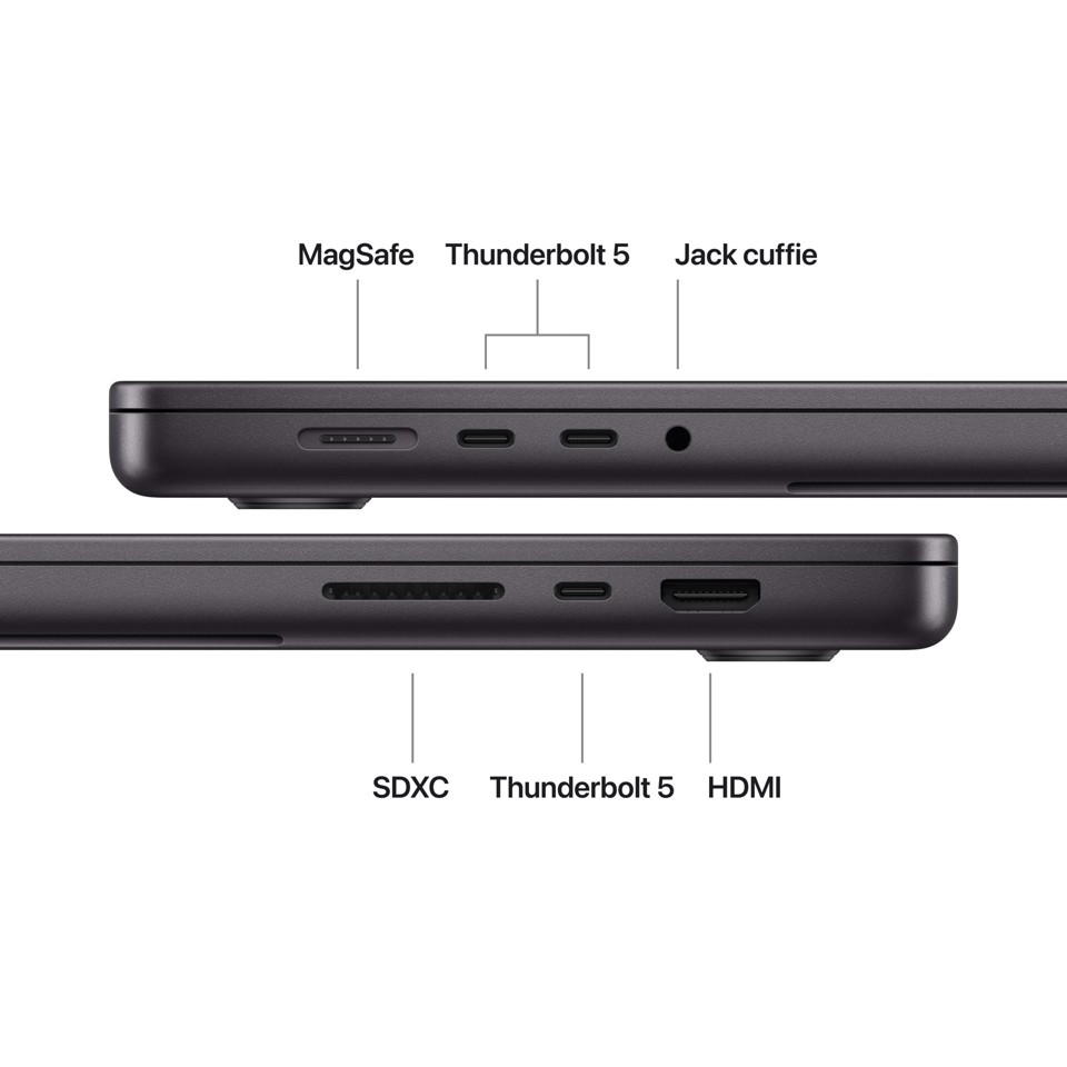 Apple MacBook Pro 16" M5 Max chip 18‑core CPU 32‑core GPU, 36GB, 2TB SSD - Nero siderale