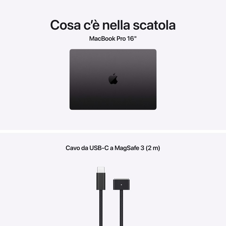 Apple MacBook Pro 16" M5 Max chip 18‑core CPU 40‑core GPU, 48GB, 2TB SSD - Nero siderale