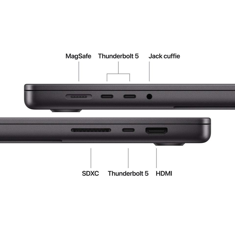 Apple MacBook Pro 16" M5 Pro chip 18‑core CPU 20‑core GPU, 24GB, 1TB SSD - Nero siderale