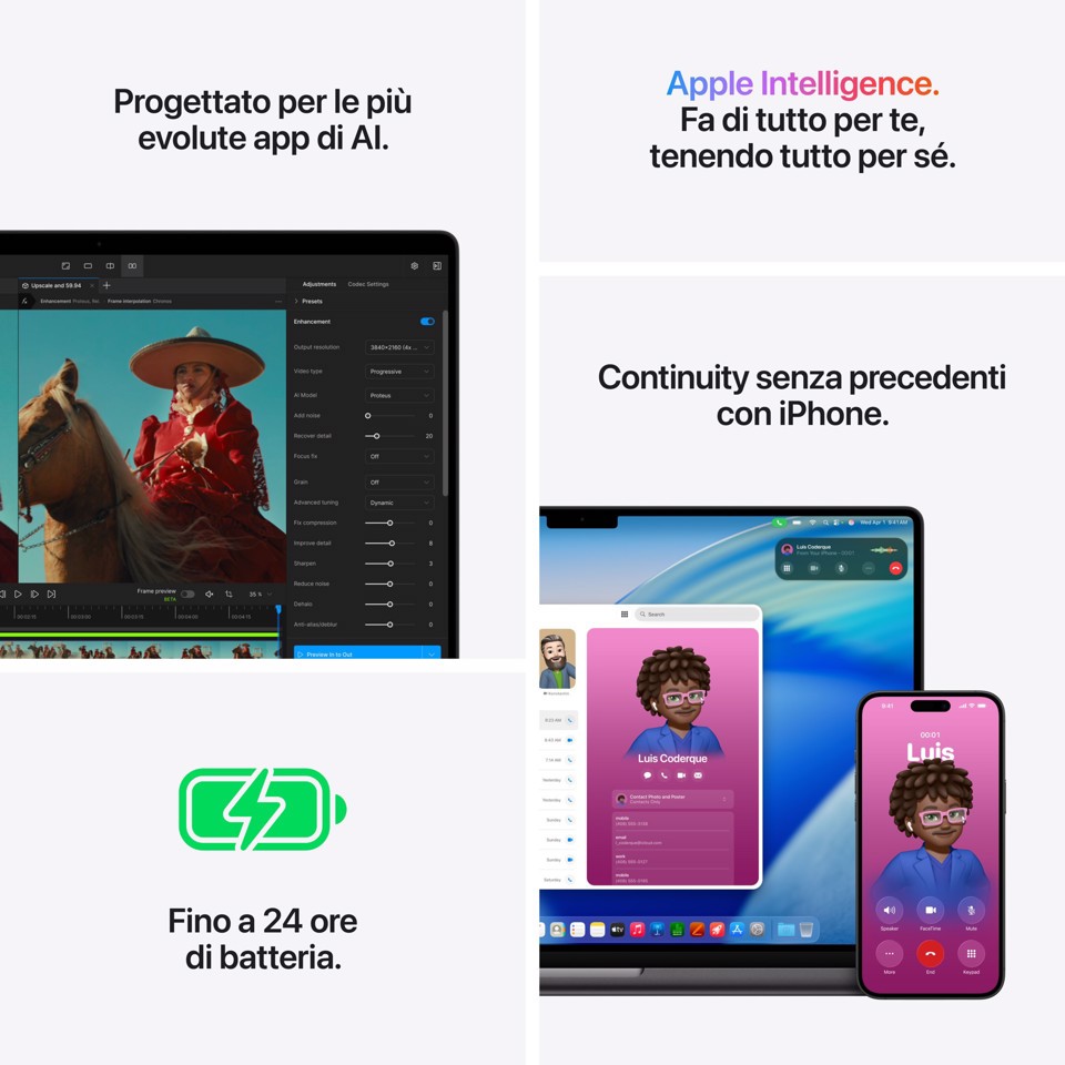 Apple MacBook Pro 16" M5 Pro chip 18‑core CPU 20‑core GPU, 24GB, 1TB SSD - Nero siderale