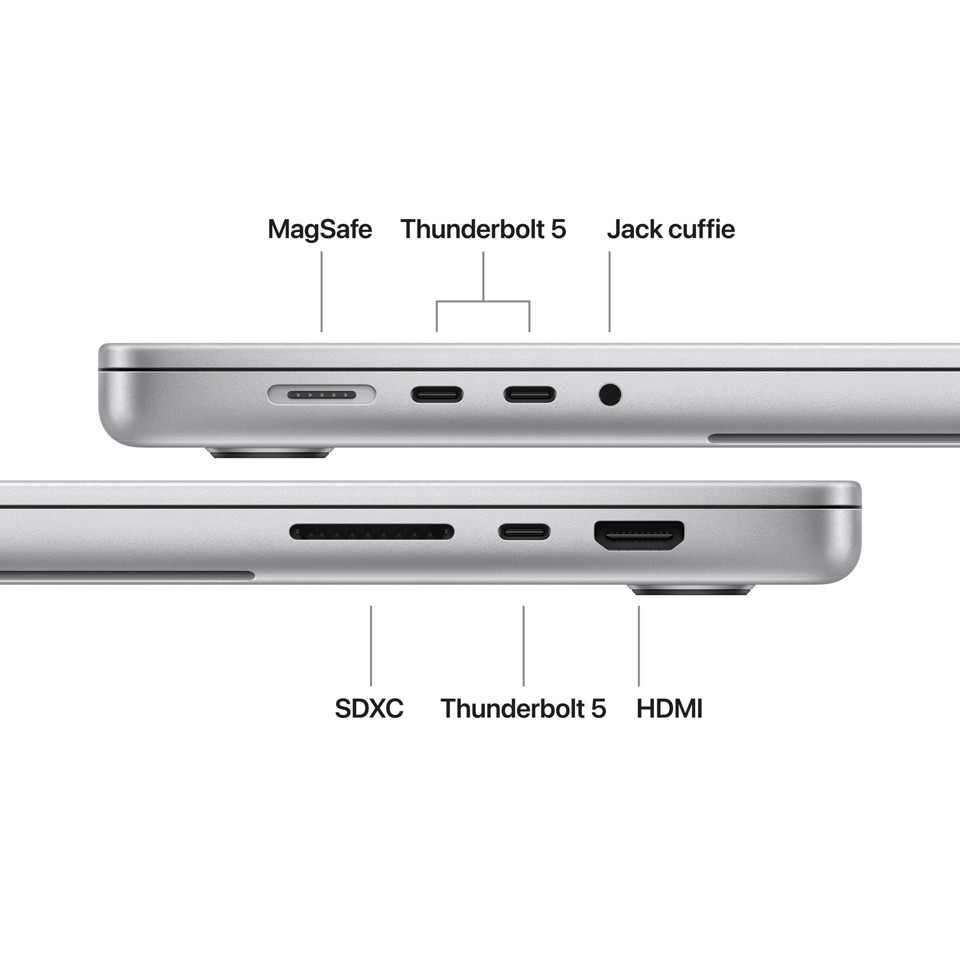 Apple MacBook Pro 16" M5 Pro chip 18‑core CPU 20‑core GPU, 48GB, 1TB SSD - Argento