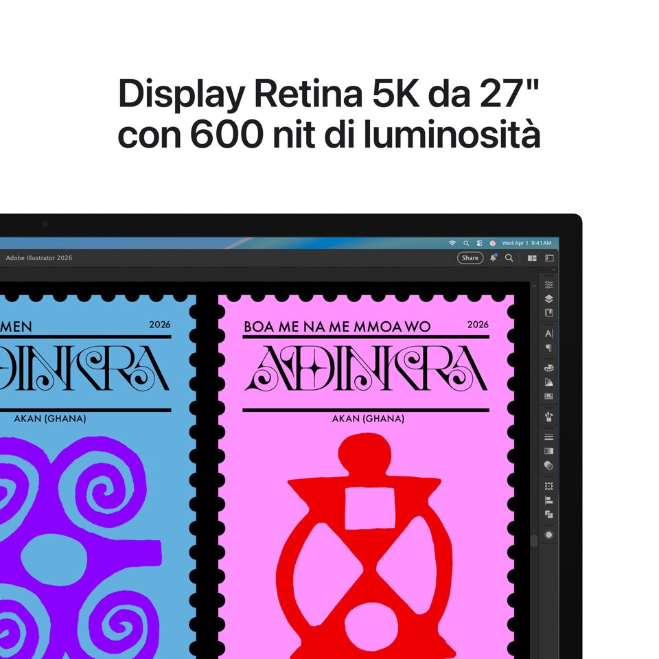 Apple Studio Display - Vetro standard - Sostegno a altezza e inclinazione regolabile