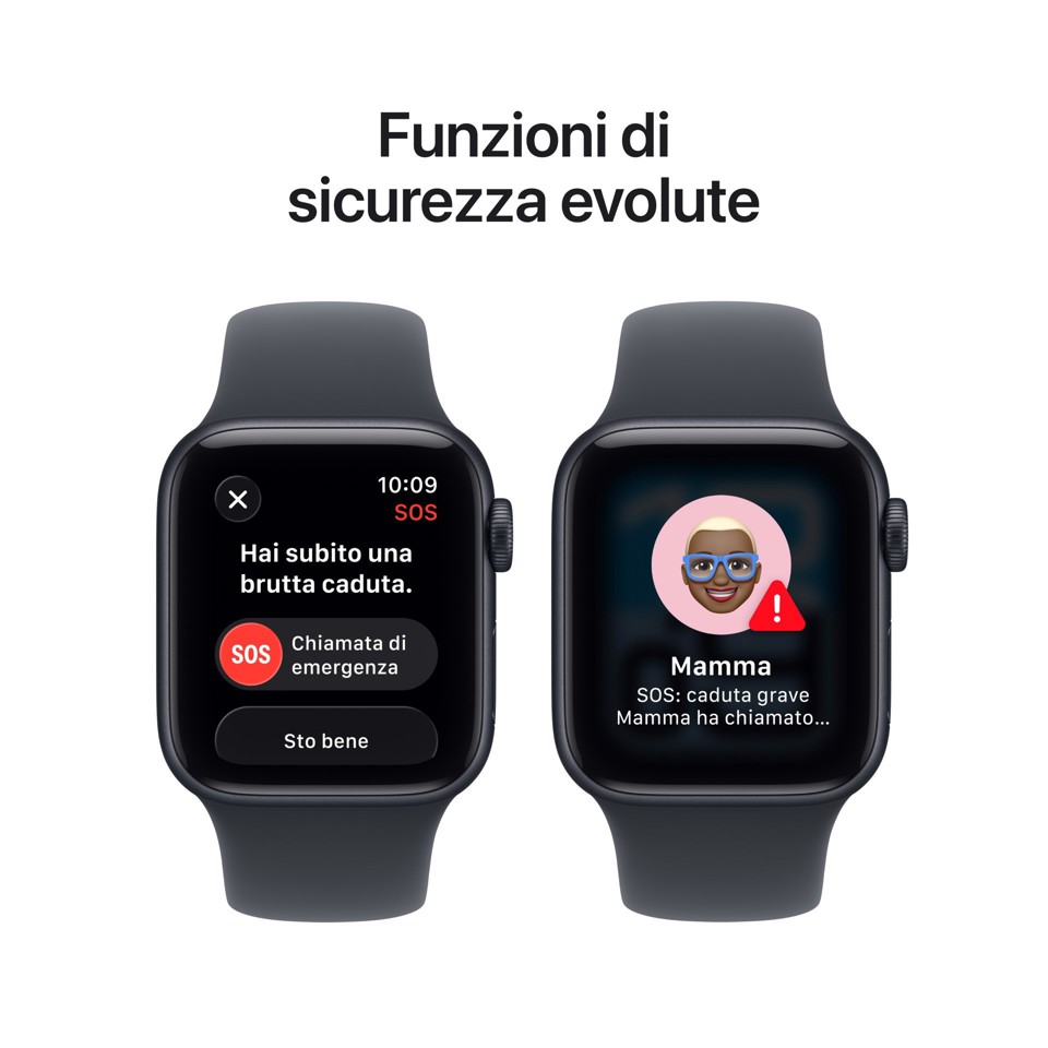 Apple Watch SE (3nd generation) SE 3 GPS 40mm Cassa Alluminio Mezzanotte con Sport Band Mezzanotte - S/M
