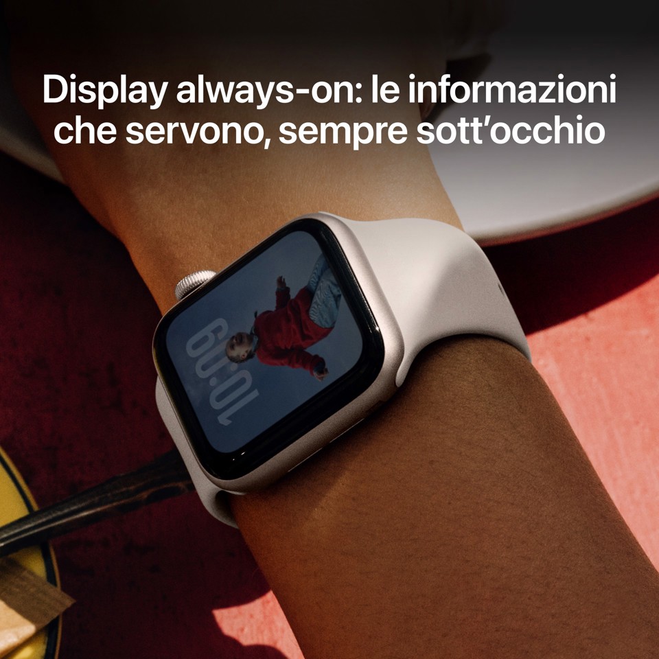 Apple Watch SE (3nd generation) SE 3 GPS 44mm Cassa Alluminio Galassia con Sport Band Galassia - M/L
