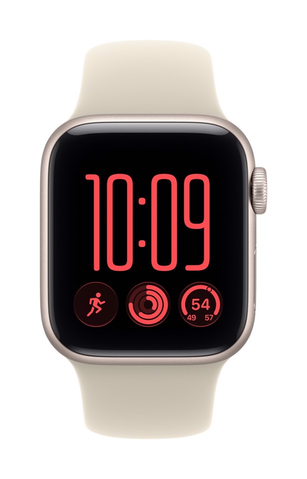 Apple Watch SE (3nd generation) SE 3 GPS, Cassa 40 mm in alluminio galassia con Cinturino Sport sabbia - M/L