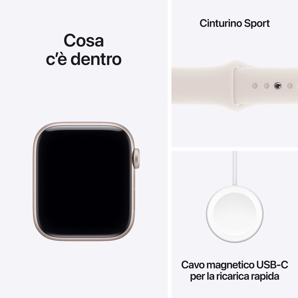 Apple Watch SE (3nd generation) SE 3 GPS + Cellular 44mm Cassa Alluminio Galassia con Sport Band Galassia - M/L